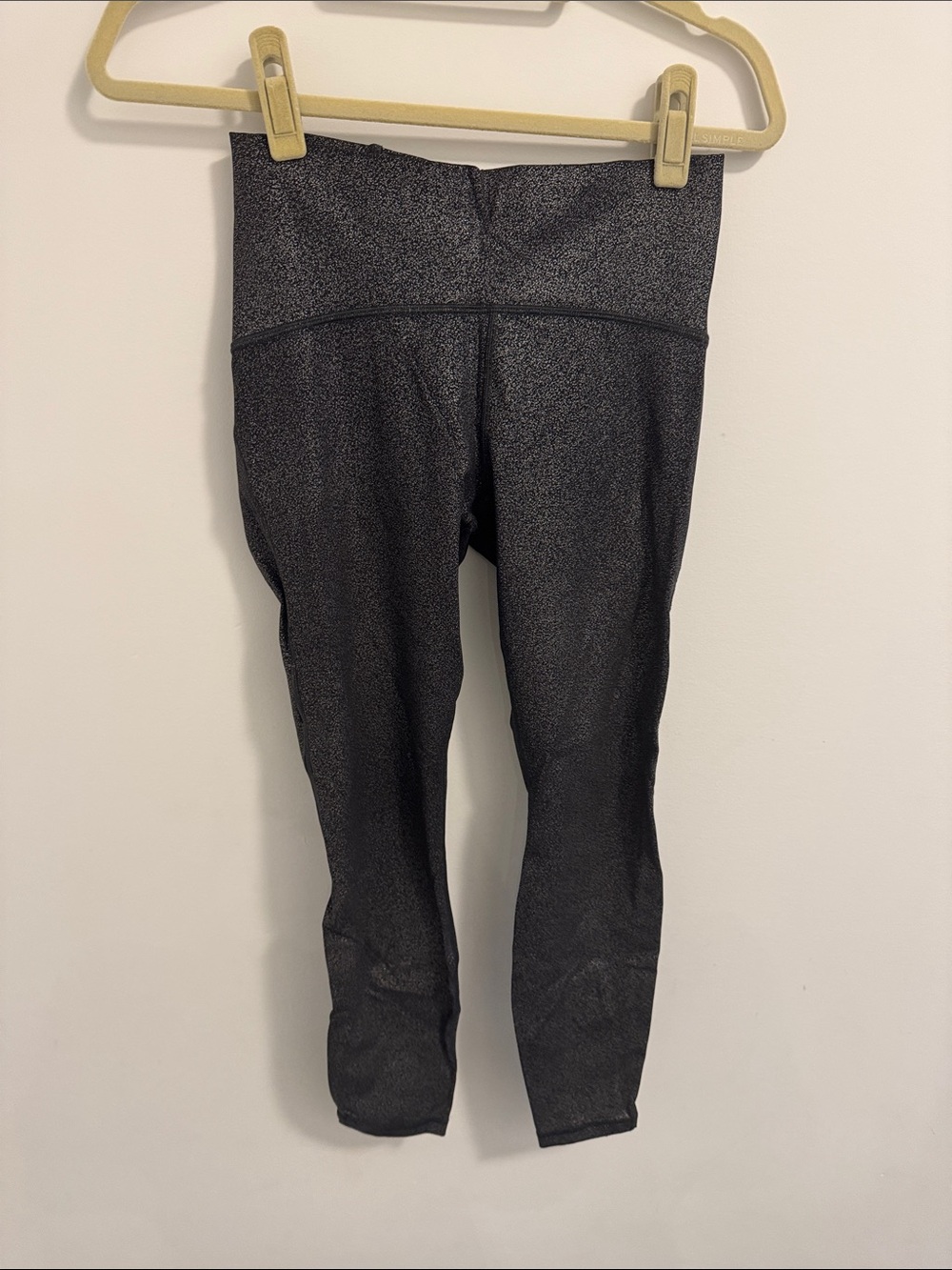 High-Waist Black Sparkle Leggings